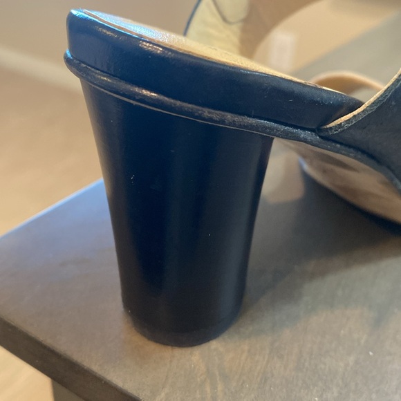 M. Gemi Italian made black and white strap sandal. Thick heel. Size 36 or US 6 - Picture 9 of 10